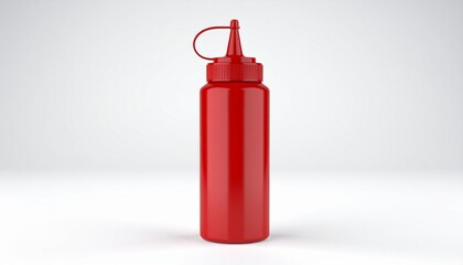 red bottle  isolated on white