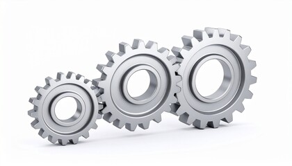 3d gears on white background