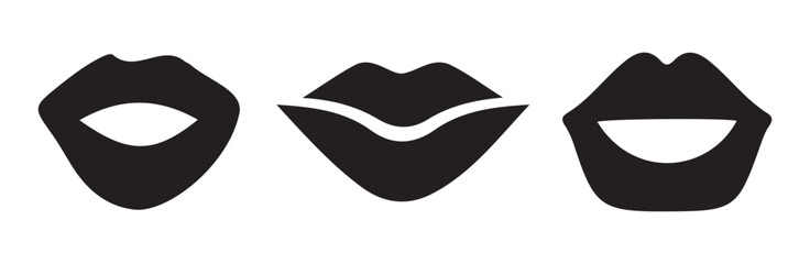 kiss lips icon vector. Lips vector silhouette. eps 10