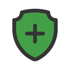 Obraz premium protection flat line icon
