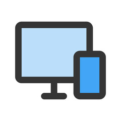 responsive flat line icon
