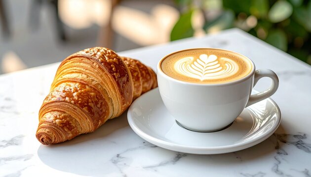 croissant and coffee