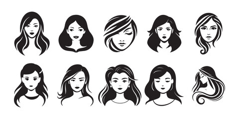 woman logo icon vector eps 10