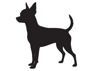 ENGLISH TOY TERRIER DOG SILHOUETTE
