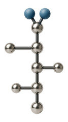 Lysine amino acid model showing linear side chain with terminal amine group