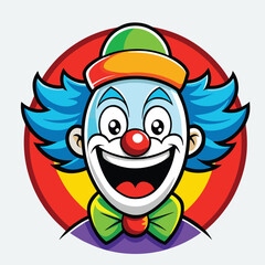 design logo vector icon illustration mascot clown