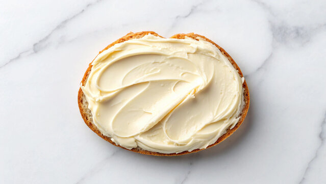 Bread with cream spread, butter toast photo, breakfast snack JPG, fresh dairy spread, creamy bread picture, tasty food photography