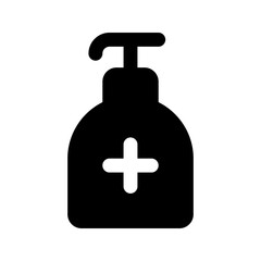 hand sanitizer glyph icon