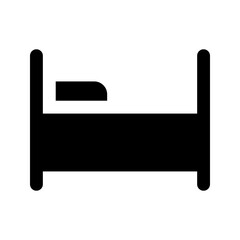 hospital bed glyph icon