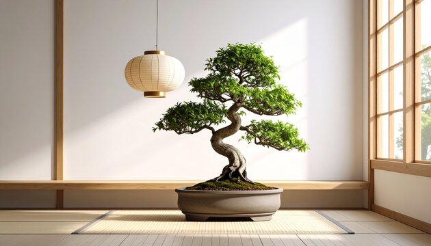 bonsai tree in a vase