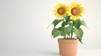 Obraz premium Sunflowers in pots
