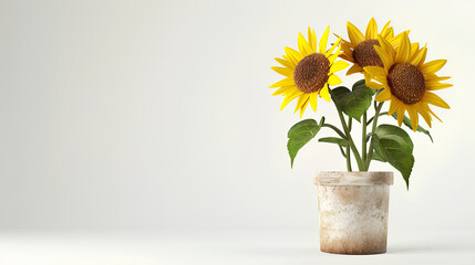Obraz premium Sunflowers in pots