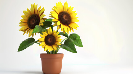 Obraz premium Sunflowers in pots
