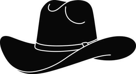 Black cowboy hat silhouette
