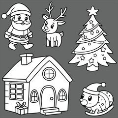 Fototapeta premium Winter Christmas composition in paper cut style .Merry Christmas text Calligraphic Lettering Vector illustration. Merry Christmas card. Winter holiday theme. Happy New Year. Christmas cartoon. 