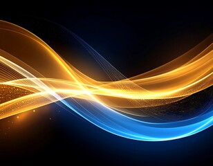 Abstract glowing waves