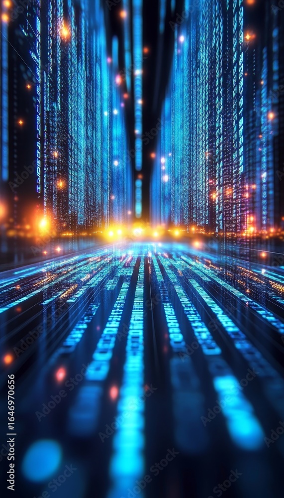 Aufkleber dynamic internet network infrastructure future digital services and high connectivity power