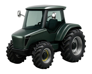 Obraz premium Electric tractor featuring a panoramic windshield and sculpted exterior mirrors
