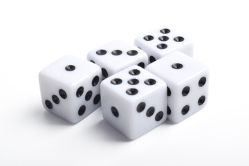 Dice isolated on white background. Game cubes