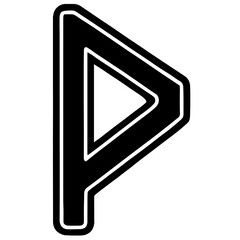 Play Button Triangle Creative Vector Graphic Illustration