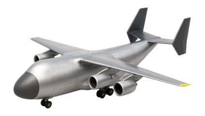 Transport aircraft with bulbous nose and high tail for oversized cargo