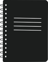 Spiral Notebook Silhouette – Minimal Stationery and Writing Vector