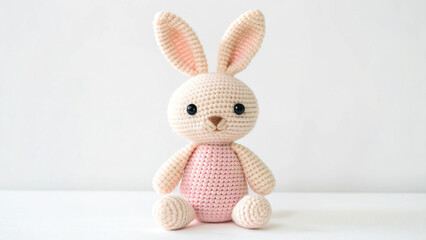 Crochet Bunny – Bunny, Crochet, Toy, Handmade, Cute, Rabbit, Soft, Wool, Gift, Stuffed, Animal, Pink, Child, Craft