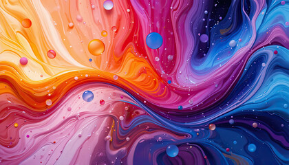 Experience a stunning, vibrant swirl of colors evoking creativity and modern art, perfect for abstract backgrounds, digital art, and captivating design projects