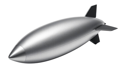 High-altitude dirigible with an aerodynamic nose and silver reflective material