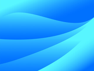 Modern blue gradient background with abstract wavy shapes for design