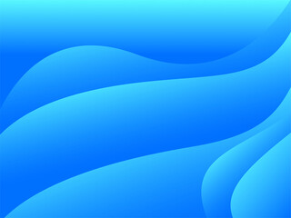 Simple blue abstract background with clean flowing gradient waves