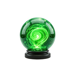 Mystical Green Crystal Ball: A Glowing Orb of Enchantment