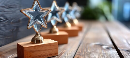 Corporate Awards Celebration Trophies Recognizing Outstanding Achievements in Business Success