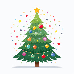 christmas tree vector illustration