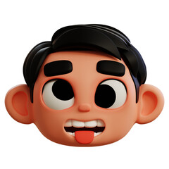 face with tongue emoji 3D icon