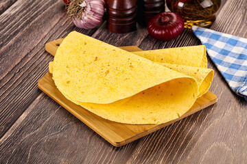 Mexican tortilla for burrito wrap