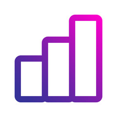 bar chart gradient icon