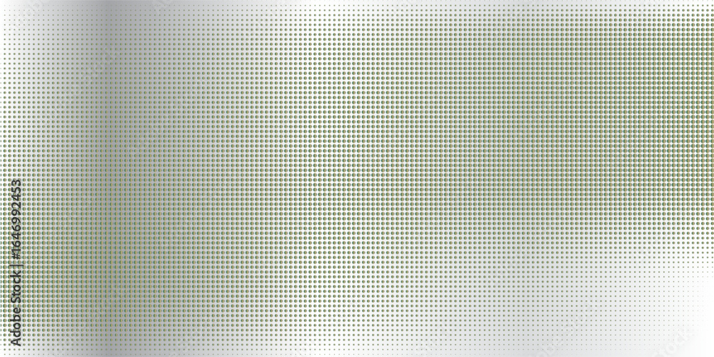 Poster abstract metallic halftone dot pattern with gradient shading, creating a modern and minimal textured