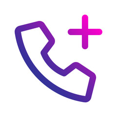 emergency call gradient icon
