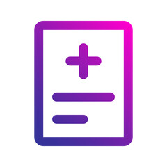medical report gradient icon