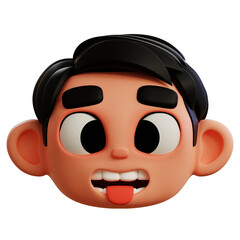 face with tongue emoji 3D icon