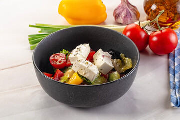 Greek salad with feta cheese