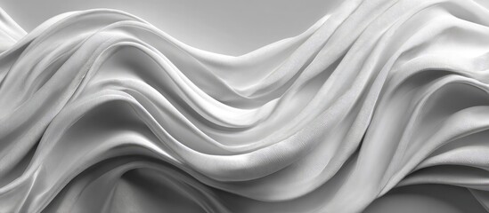 Obraz premium Draped fabric in grayscale, flowing waves