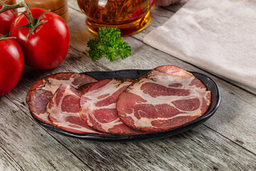 Italian Cured pork neck slices
