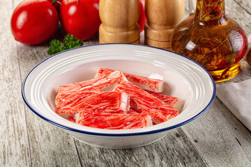Crab meat sticks - fish surimi