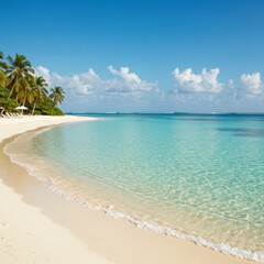 Serene Tropical Beach with Crystal Clear Water
