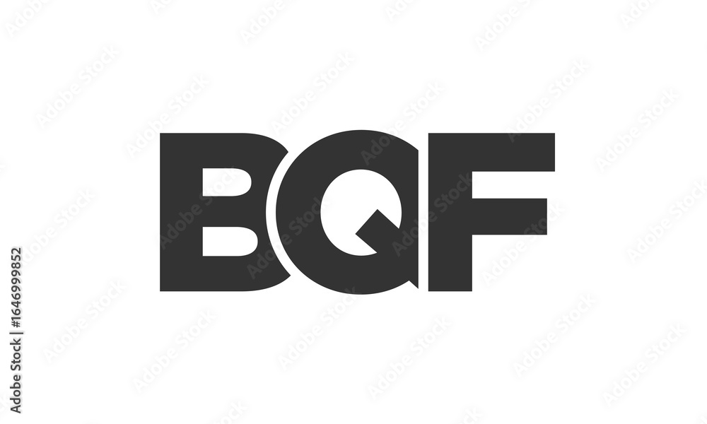 Poster bqf logo design template with strong and modern bold text. initial based vector logotype featuring s