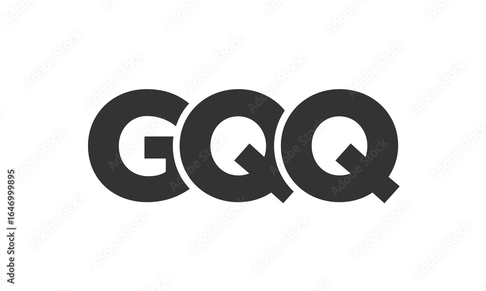 Poster gqq logo design template with strong and modern bold text. initial based vector logotype featuring s