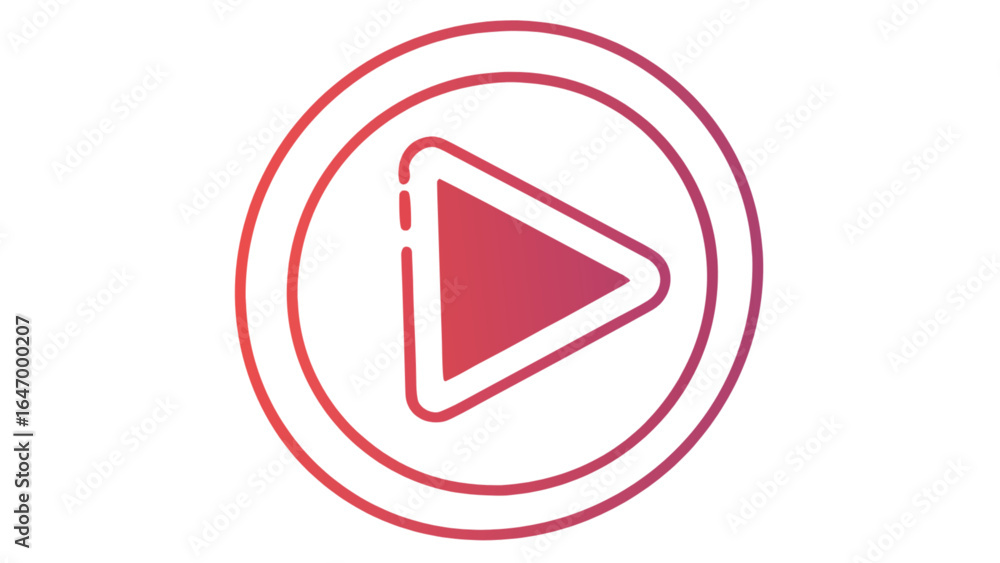 Poster play button icon vector illustration for video player interface and multimedia applications design