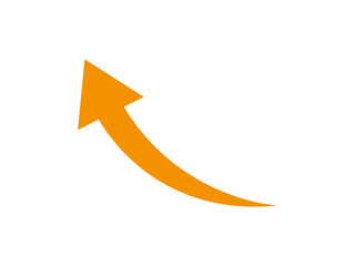 up curve arrow sign